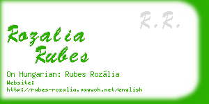 rozalia rubes business card
